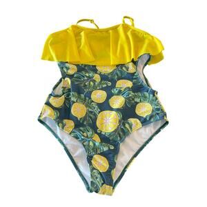 Lemon Slice one piece family match swimsuit ladies Medium